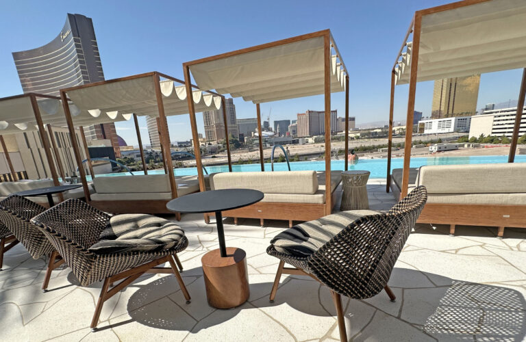 IDR Outdoor Resorts World Custom Daybed & Seating Area, Athena Ultra Infinity Pool